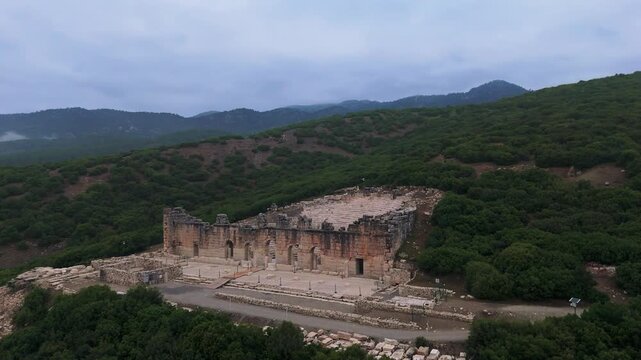 Various drone images of the ancient city of Kibyra, located within the borders of Burdur province in T&uuml;rkiye.
