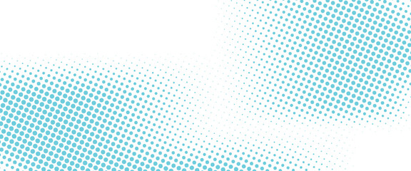 Fototapeta premium Abstract blue Halftone Gradient Dot Background with Dynamic Wave Pattern