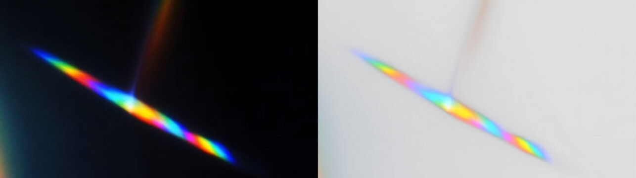 Rainbow Optical Crystal Overlay with Soft Refraction PNG