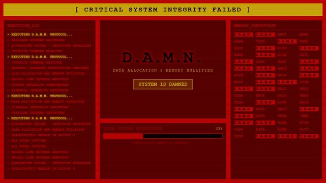 Critical System Failure Total Destruction Memory Corruption Error Screen.