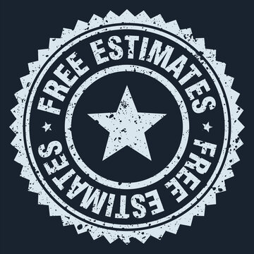 free estimates white grunge round stamp. free estimates stamp
