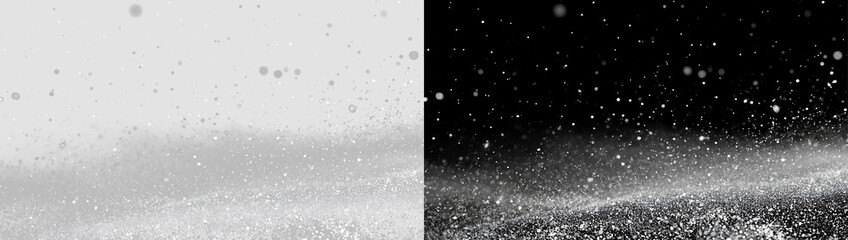 Obraz premium Atmospheric Winter Blizzard with Fine Snow Particles PNG