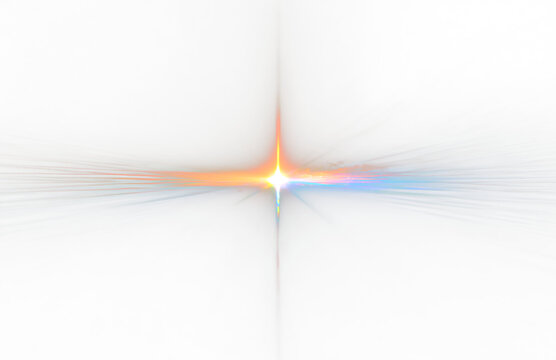 Colorful Optical Star Flash with Lens Flare PNG