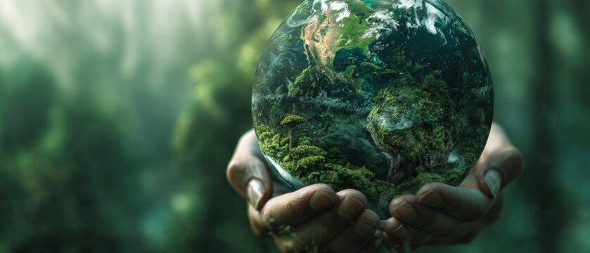 A world in our hands: symbolizing global conservation efforts. T