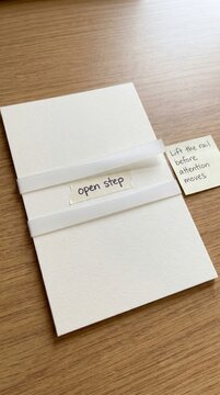 Simple instructional notes with 'open step' and 'attention moves' for Low Attention Span individuals