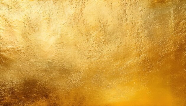 A textured sheet of gold foil with shimmering reflections and natural imperfections fills the entire frame