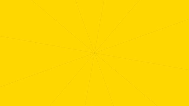 Minimalist Yellow Sunburst Background with Rotating Radial Lines for Modern Graphic Design Projects
