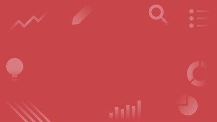 Fototapeta premium Abstract Red Business Analytics Icon Background Vector with Copy Space