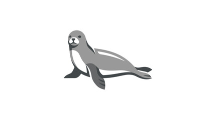 A gray seal illustration swims in the ocean on 2026-07-03 (372).ai © Killau