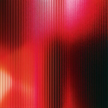 Abstract red gradient creating vertical ribbed texture. Red gradient background displaying parallel vertical lines forming a ribbed pattern with a textured finish
