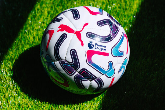Detailed View of the Premier League Logo on the 2026/2027 Official Puma Ball