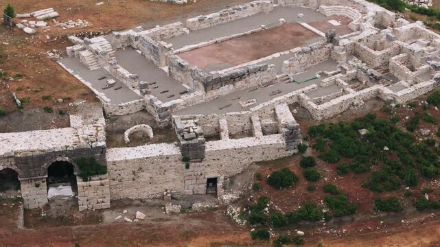 Various drone images of the ancient city of Kibyra, located within the borders of Burdur province in T&uuml;rkiye.