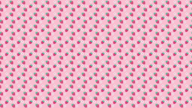 seamless pattern with strawberry