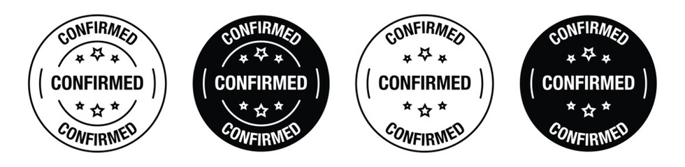 Obraz premium CONFIRMED vector stamp symbol set