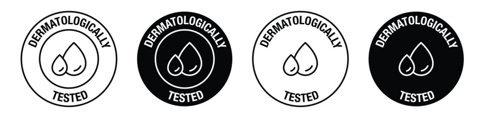 Dermatologically tested vector symbol in black color © varis