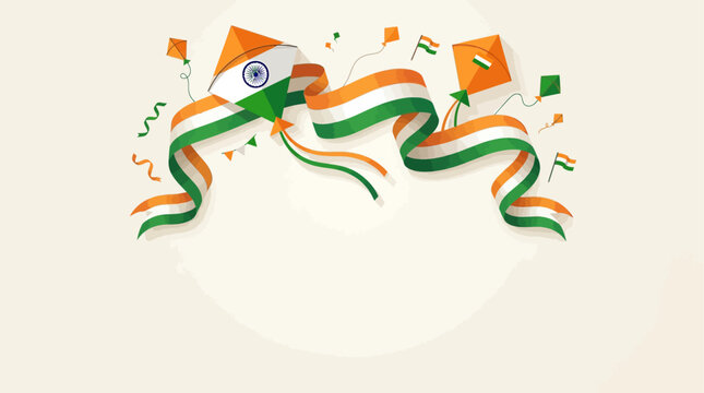 Celebration of India&rsquo;s Independence Day with colorful kites and patriotic symbols highlighting cultural pride