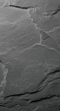 A high-resolution top view of a natural light grey and black slate stone texture, featuring subtle cracks, uneven surfaces, and matte finish, mineral, granite, charcoal