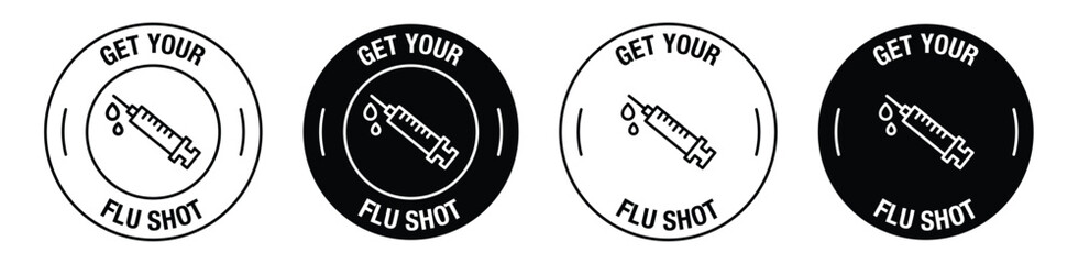 Get your flu shot vector symbol set © varis