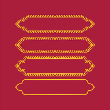 khmer ornament elements border frame
