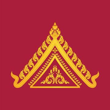 khmer ornament elements roof art decoration