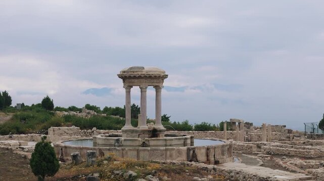 Various drone images of the ancient city of Kibyra, located within the borders of Burdur province in T&uuml;rkiye.