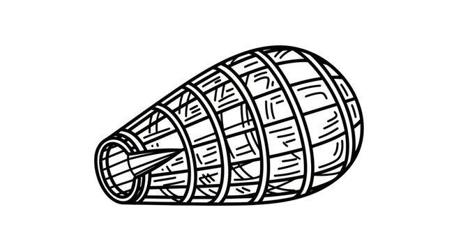 Windsock Outline Vector Illustration
