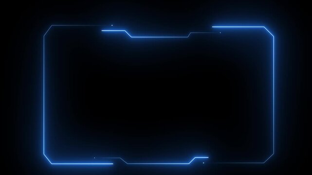 Hud frames blue user interface elements design modern technology futuristic control panel screen digital hologram. abstract tech sci fi hologram frame. Motion graphics of neon hud concept.4k video.