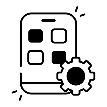 Creative design icon of app development 
