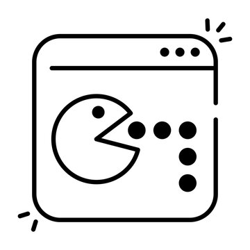 Creative design icon of bubble eating game