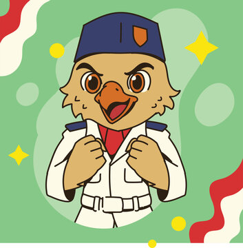 Cute Indonesia Independence Day Paskibra Garuda The Spirited Mascot Collection