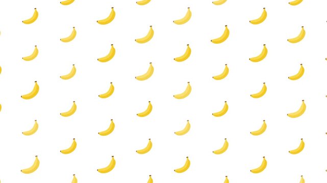 Seamless yellow banana pattern on white background illustration