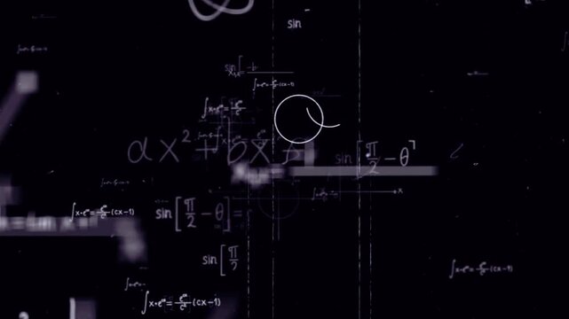 Advanced Mathematical Equations and Geometry Diagrams Concept Overlay.