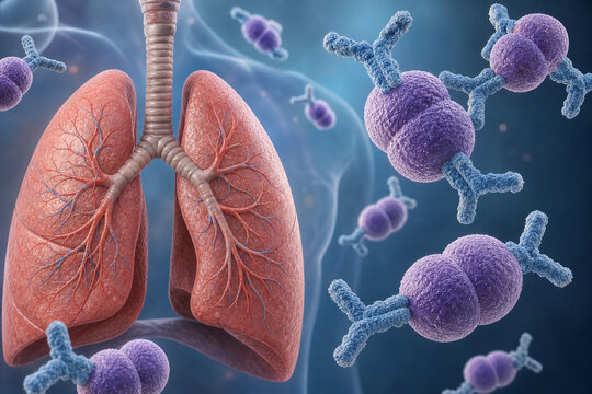 Antibodies neutralizing pneumococcal bacteria around human lungs