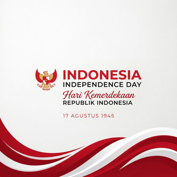 Indonesia Independence Day Hari Kemerdekaan Republik Indonesia 17 Agustus 1945 Red White Flag