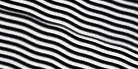 A striking black and white striped background with a wavy pattern and grainy texture. © Mdmohidulislam