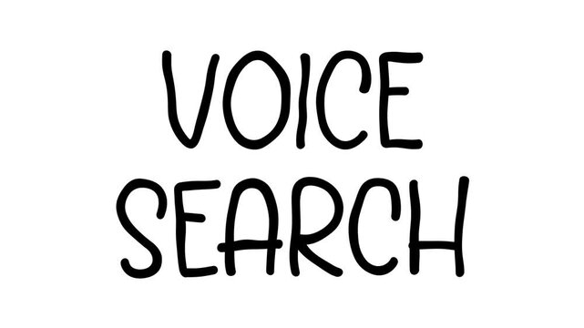 Voice Search Hand Drawn Scribble Text Effect