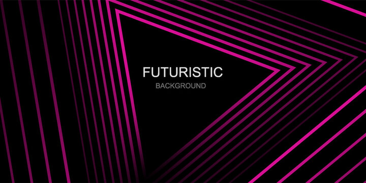 3D pink techno abstract background overlap layer on dark space with triangles lines effect decoration. Modern graphic design element stripes style concept for web, flyer, card, or brochure cover
