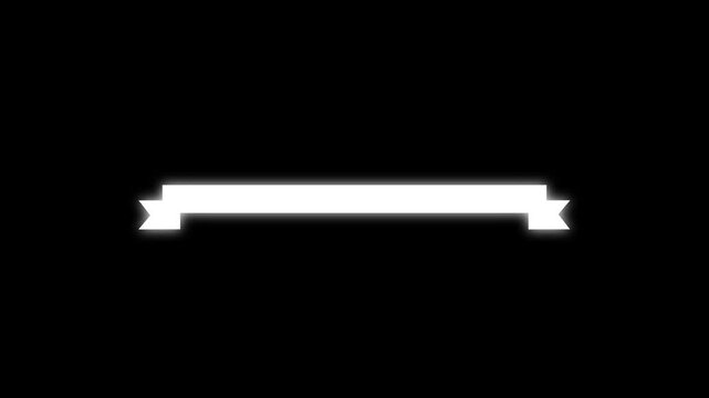 Animated ribbon for text. Frame with copy space. Looped video. Vector illustration isolated on green background.