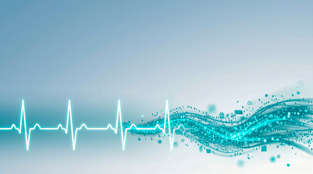 Healthcare heartbeat evolving into a digital data stream