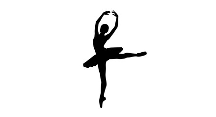 Ballerina Silhouette Vector Illustration © Nitastock