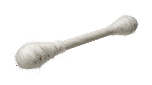 Single White Cotton Swab with Double Sided Tips.