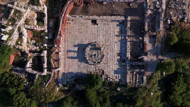 Various drone images of the ancient city of Sagalassos, located within the borders of Burdur province in T&uuml;rkiye.