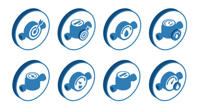 Water Meter Icons for Business Water Conservation Strategies