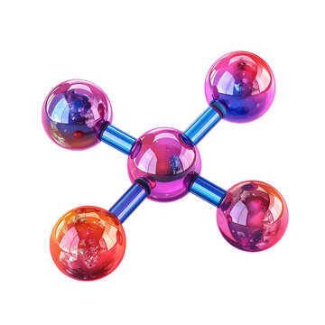 Glass Molecule Model on Black