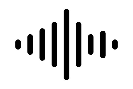 Dark Grey Digital Audio Wave Form Grid Icon for Sound Media Broadcast Systems isolated on transparent background voice frequency track