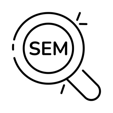 Editable design icon of sem analysis 