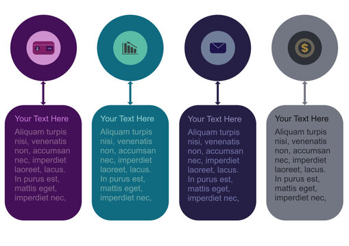 Strategic Planning Stages 4-step vertical infographic