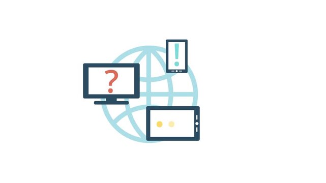 Global Network Connection Error Animation