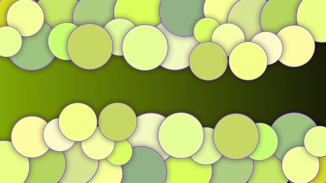 Background overlapping circles forming two horizontal bands minimal abstract geometric pattern animation