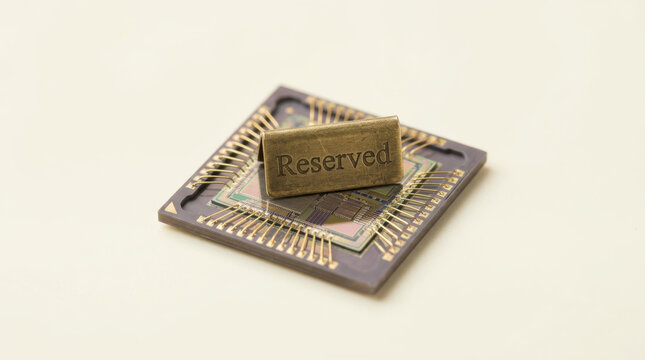 Semiconductor chip shortages on reserved chip stock concept supply crisis tech shortage microchip processor circuit electronics reserve
